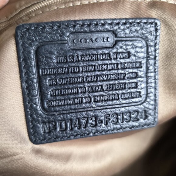 Vtg Coach Back Leather Katheryn Triple Zipper Satchel Bag 10"x 13"x7" - Picture 7 of 9